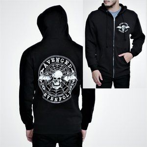 Avenged Sevenfold Web Hoodie A7X metal rock Official Zip-Up Hoodie XL NWT